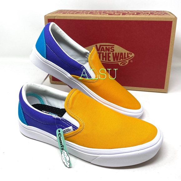 🌸Sale🌸 VANS Comfycush Slip On Multi Block Canvas Women’s Size 8 VN0A3WMD2CC - Picture 9 of 10